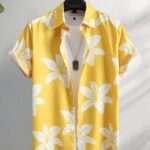 Men's Casual Simple Style Short Sleeve Shirt, Suitable For Summer