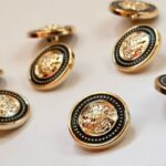 10pcs 15-25mm Gold White Metal Buttons Women
